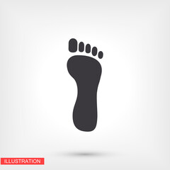 Fototapeta na wymiar Foot icon . Vector Eps 10 . Lorem Ipsum Flat Design