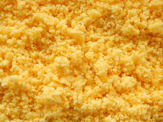 Traditional Brazilian couscous (cuscus/cuscuz). Tropical food. The Brazilian Couscous from the Northeast Region also known as Corn Couscous is a nutritious, cheap and a really simple recipe to make.