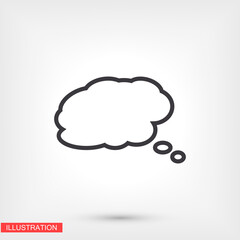 comic speech bubbles icon. communication. thoughts in the form of a bubble. cloud thinking. vector graphics of thoughts. 10 eps