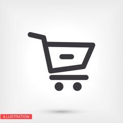 Remove from Shopping Cart  icon. Vector  Eps 10. Lorem Ipsum Flat Design
