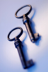 Close-up of two keys