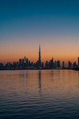 Dubai City skyline at sunset