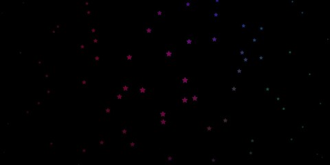 Dark Multicolor vector pattern with abstract stars. Colorful illustration with abstract gradient stars. Theme for cell phones.