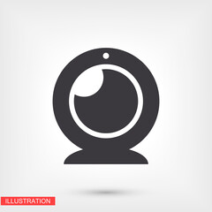 webcam icon in trendy flat style. webcam icon. webcam symbol for your website design, webcam smartphone logo, application in the webcam. Vector illustration, EPS 10 .