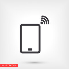 Phone Wi-Fi vector icon . Lorem Ipsum Flat Design