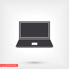 Fototapeta premium laptop vector icon . Lorem Ipsum Flat Design