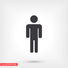 men vector icon . Lorem Ipsum Flat Design