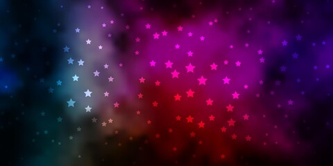 Fototapeta premium Dark Multicolor vector layout with bright stars. Modern geometric abstract illustration with stars. Design for your business promotion.