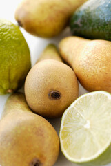 High angle view of fruits