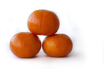 tangerines isolated on white background