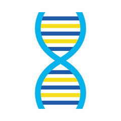 down syndrome dna flat style icon design, disability support and solidarity theme Vector illustration