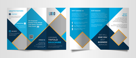 Creative trifold brochure template for your business