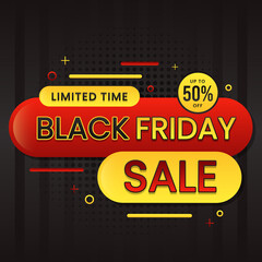 Black friday modern banner background design