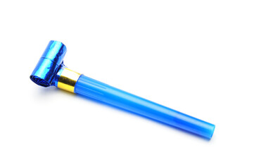 Air whistles for carnivals on white background