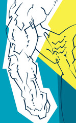 Close-up of a person's hand flexing biceps