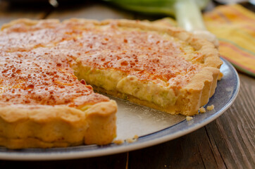 Quiche de alho poró
