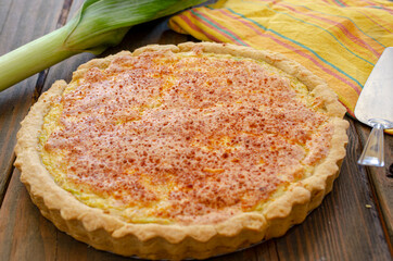 Quiche de alho poró