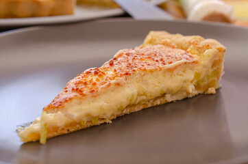 Quiche de alho poró