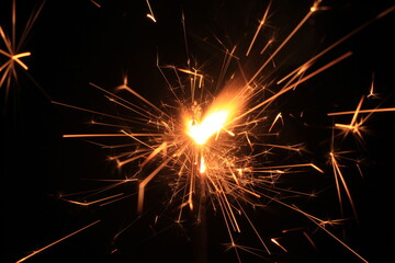 sparklers on a black background