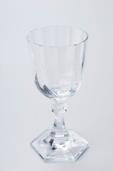 Close-up of a crystal stemmed glass