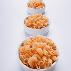Close-up of macaroni in bowls