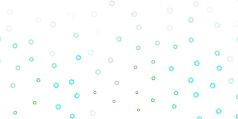 Light blue, green vector pattern with spheres.