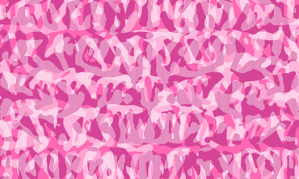 pink camo print with vertical stripes.