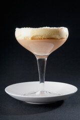 Close-up of coconut mousse