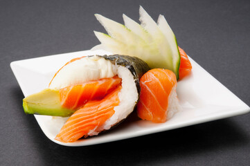 Close-up of Temaki sushi