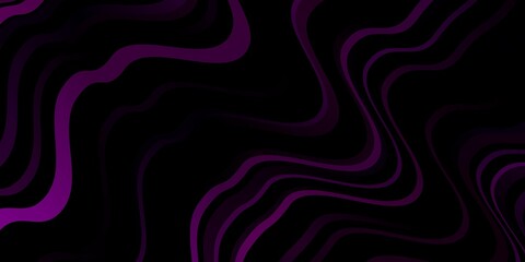 Dark Pink vector pattern with lines. Illustration in abstract style with gradient curved.  Pattern for busines booklets, leaflets