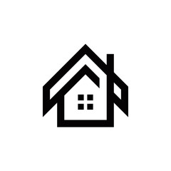 d initial home logo design vector symbol graphic idea creative