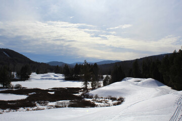 winter landscape in the mountains