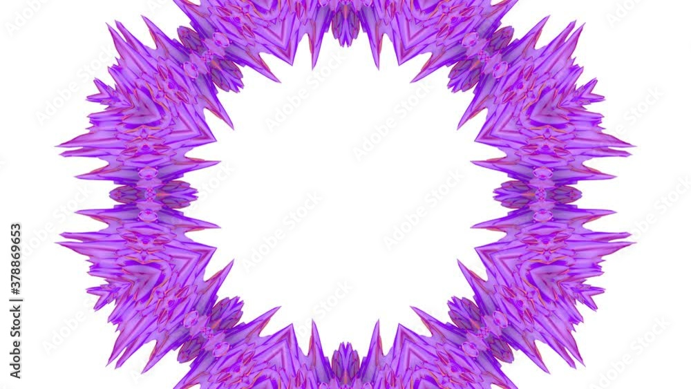 Aufkleber abstract animated kaleidoscope pattern. 3d render