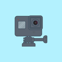 Action camera vector icon illustration