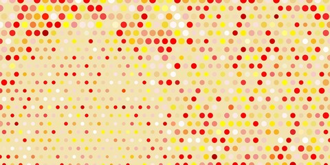 Light red, yellow vector pattern with spheres.