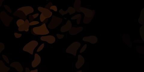 Dark brown vector texture with memphis shapes.