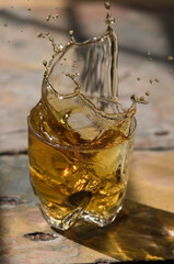 Close-up of a glass of whiskey