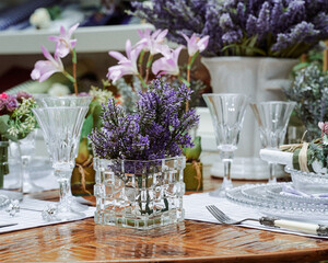Lavender inspired table style decoration