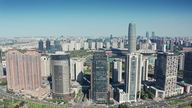 China Zhengzhou CBD aerial photography