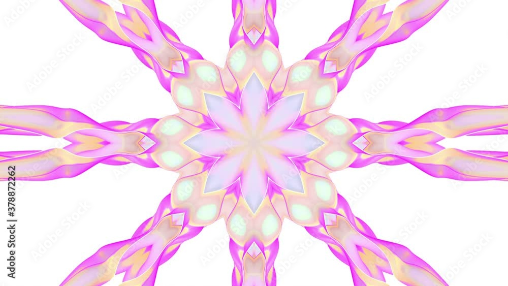 Aufkleber abstract animated kaleidoscope pattern. 3d render