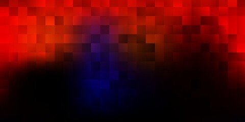Dark multicolor vector background with rectangles.