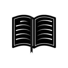 Open book icon in trendy flat design