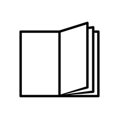 Open book icon in trendy flat design