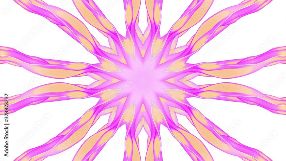 Aufkleber abstract animated kaleidoscope pattern. 3d render
