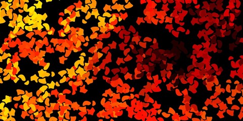 Dark orange vector pattern with abstract shapes.