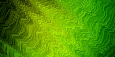 Fototapeta premium Light Green, Yellow vector pattern with curves. Abstract illustration with bandy gradient lines. Pattern for websites, landing pages.