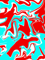 abstract light red and sea blue banner watercolor luxury liquid pattern color on white.