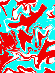 abstract light red and sea blue banner watercolor luxury liquid pattern color on white.