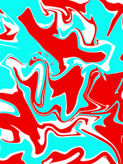 abstract light red and sea blue banner watercolor luxury liquid pattern color on white.