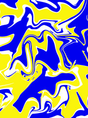 abstract blue and yellow banner watercolor luxury liquid pattern color on white.